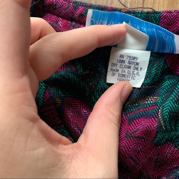 Vintage 80s Quilted Floral blazer size M - Picture 3 of 7